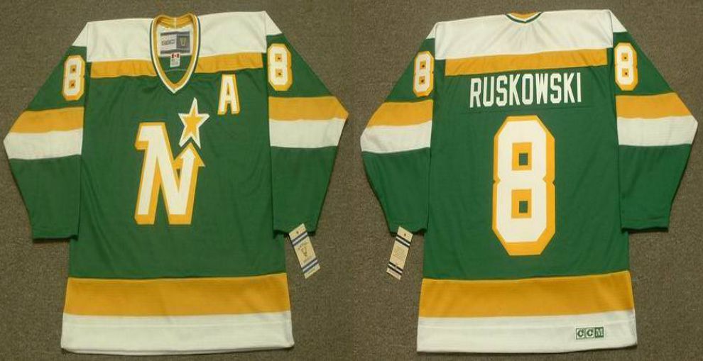 2019 Men Dallas Stars #8 Ruskowski Green CCM NHL jerseys->dallas stars->NHL Jersey
